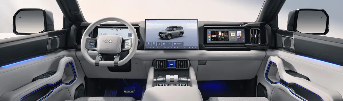 BYD Leopard 8 (БИД Леопард 8) из Китая под заказ — Салон BYD Leopard 8: три экрана и три ряда