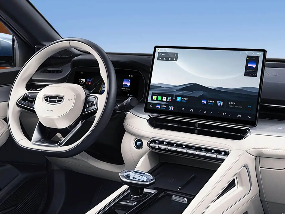 Geely Preface (Джили Preface) из Китая под заказ — Салон Geely Preface: экран 14,6″ и Flyme Auto