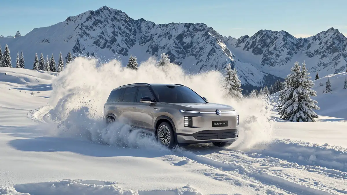 Volkswagen Teramont Pro (Фольксваген Террамонт Про) из Китая под заказ — на заснеженной дороге