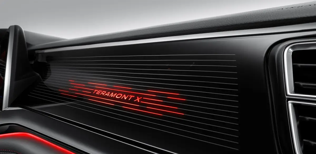 Volkswagen Teramont X из Китая под заказ — Светящаяся декоративная вставка X-ray в салоне
