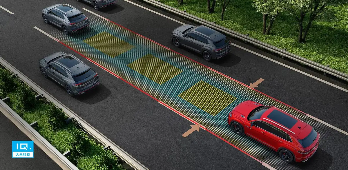 Volkswagen Teramont X из Китая под заказ — Помощник водителя — схема работы на дороге
