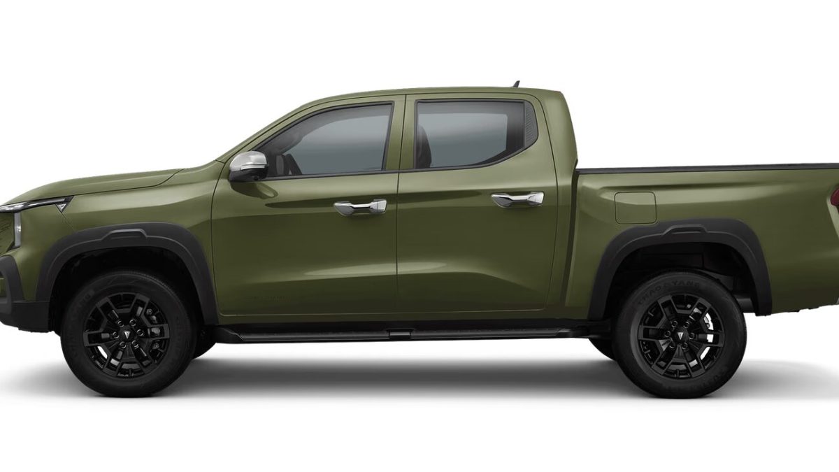 CHANGAN HUNTER зелёного цвета в профиль