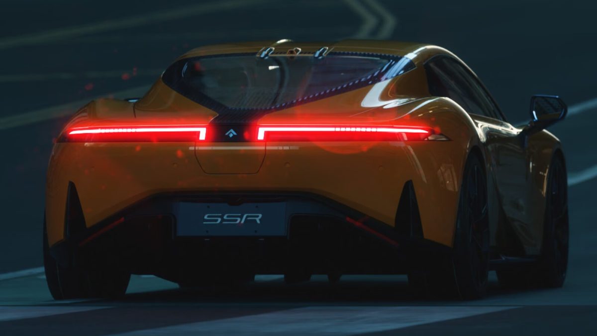 GAC Hyper SSR — задняя светотехника и антикрыло