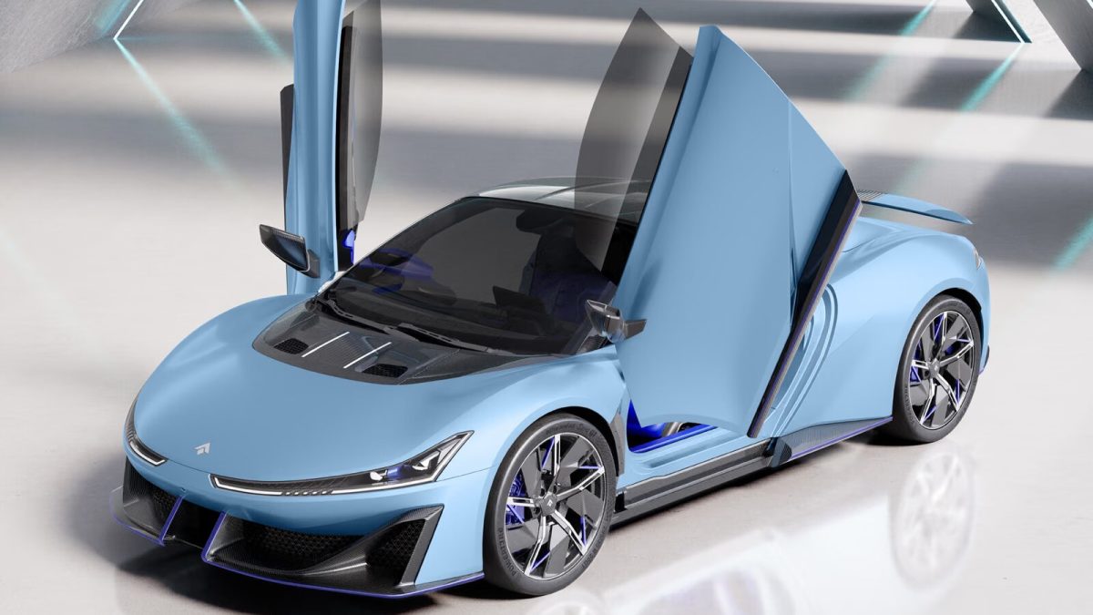 GAC Hyper SSR — кузов и двери с верхнего ракурса
